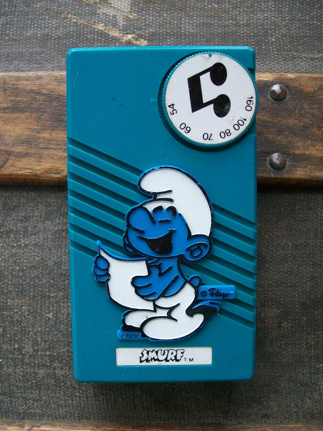 1982 Smurf Radio - Working AM Portable Radio from the 80's with Built In Clip - Collectible Smurfs