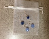 Blue & White "china" Earrings
