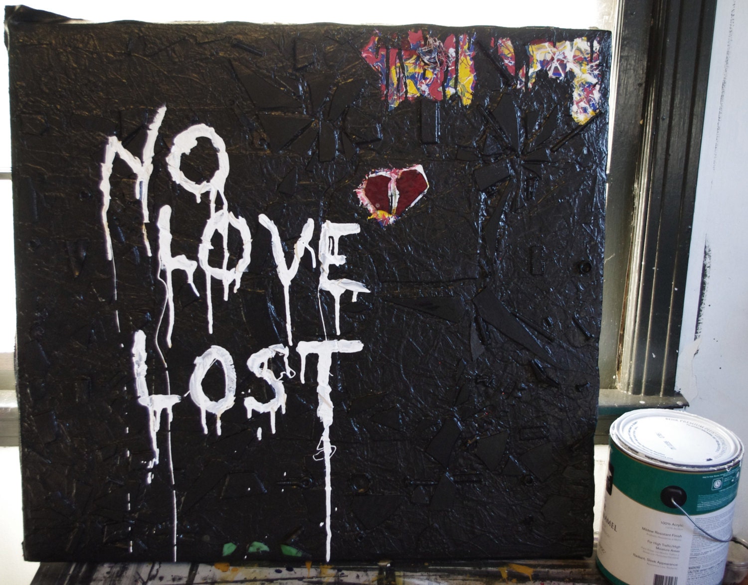 No Love Lost - For Jim  -  Original Mixed Media Painting  -  Not for Sale
