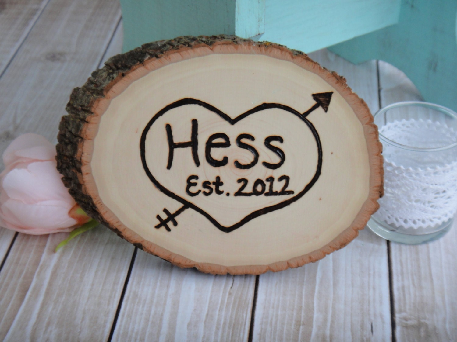 Rustic Hand Engraved Family EST. Sign with Custom Name and Date by PNZ Designs
