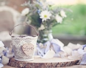 Vintage Lace Flower Girl Pail by PNZ Designs