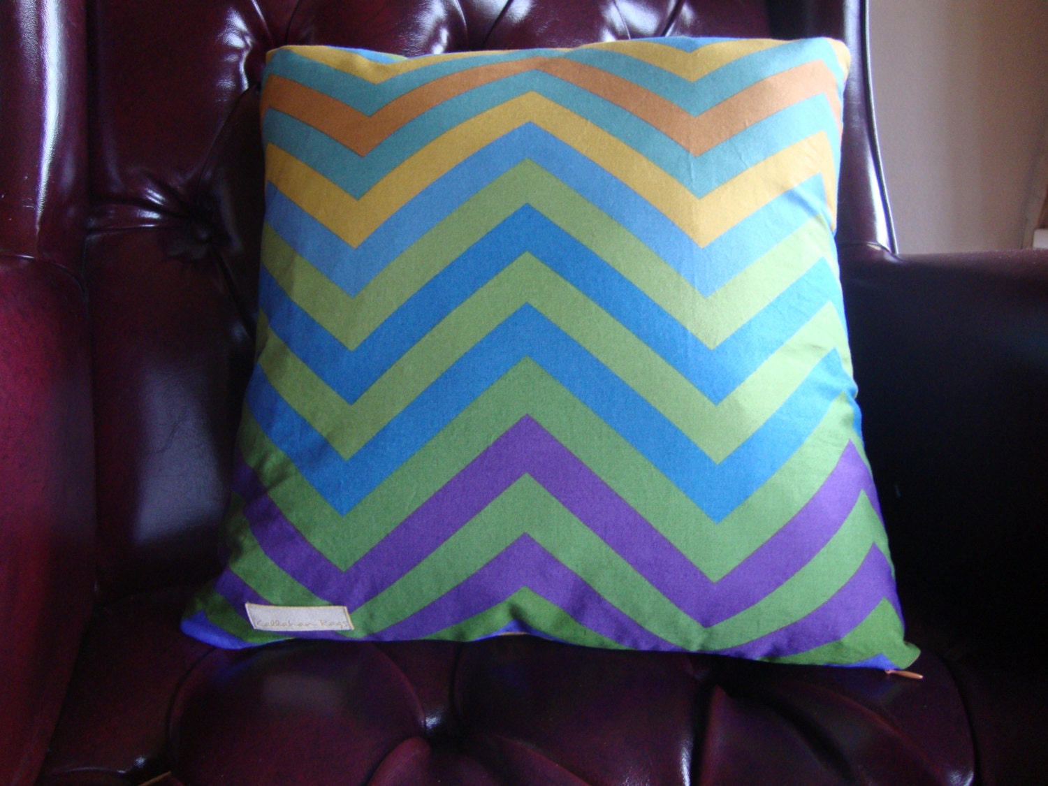 Ombre chevron pillow cover-Set of two- 16"x16"- 'Geometrics' by Michael James