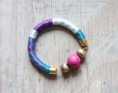 The " Circus" bangle - Rope, wood and metal
