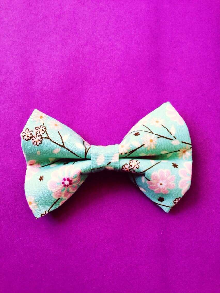 Pink and Teal Hair Bow