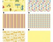 Toddler bedding set in Riley Blake Cruiser Blvd