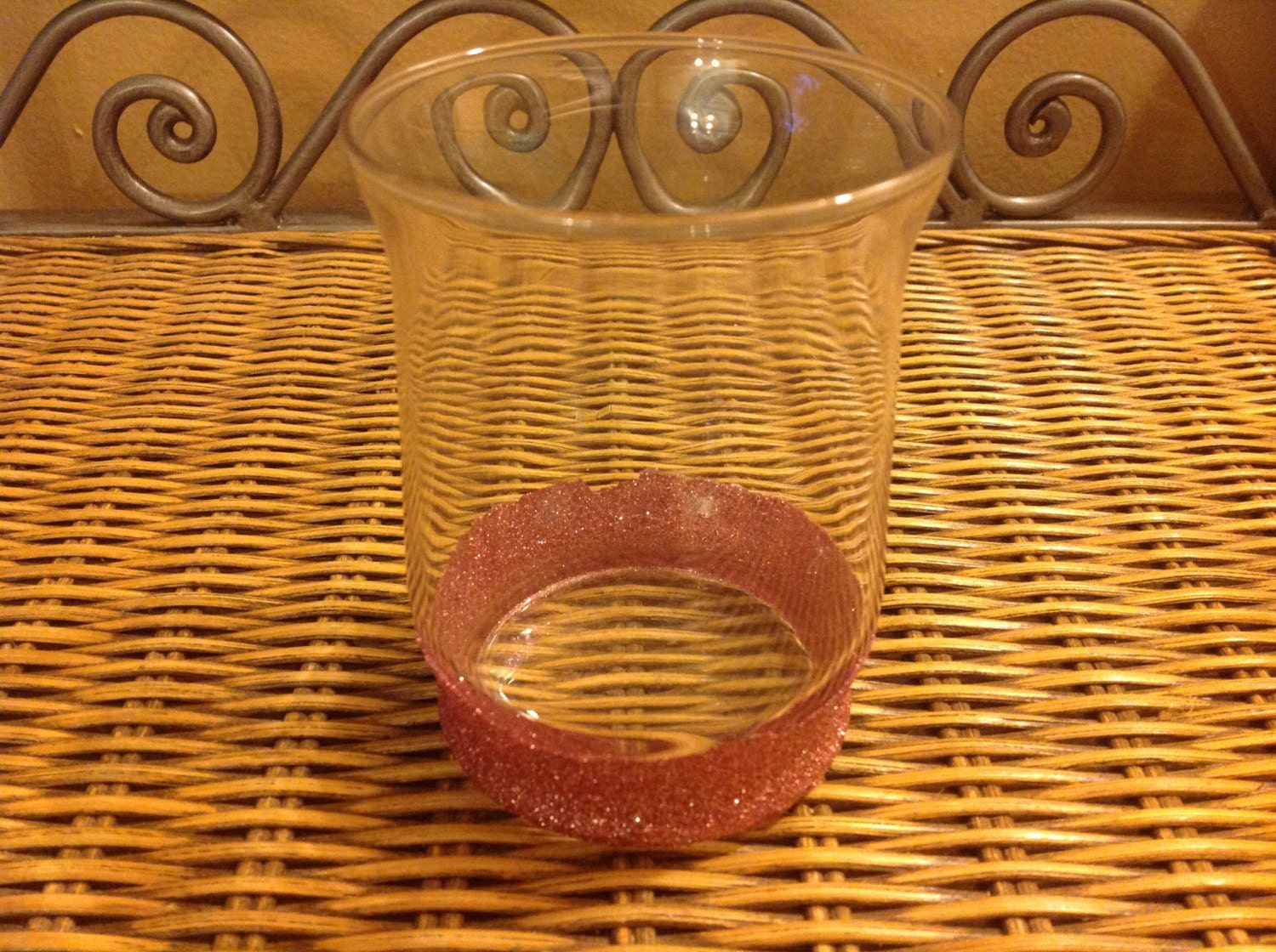 Pink Glitter Tea LIght Holder
