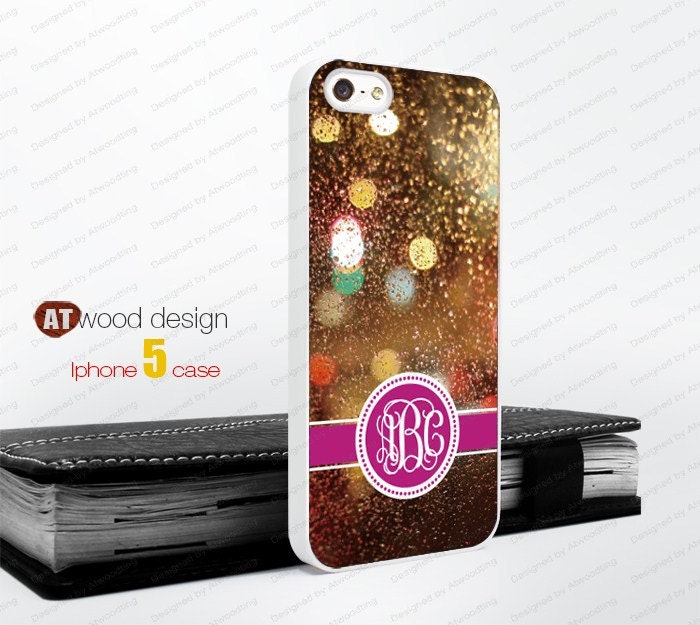 Monogram Iphone case rain drop design Personalized Covers unique white iphone  cases 5  iphone 5 case iphone 5 cover cool iphone cases
