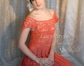 The exclusive lace dress, handmade crochet art.