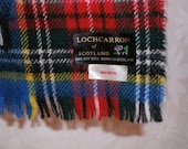 Lochcarron of Scotland Red Plaid Tartan Scarf, MacBeth Clan, 100% Wool, Made in Scotland
