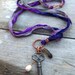 Recycled Indian Sari Skeleton Key Necklace by LadyForge