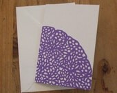Card: Purple doily card
