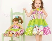 Girls Butterfly Brights Ellie Twirl Halter Dress Sizes 6 months - 10 yrs
