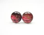 TARANTULA - Burgundy Galaxy Earrings by hopestarbound