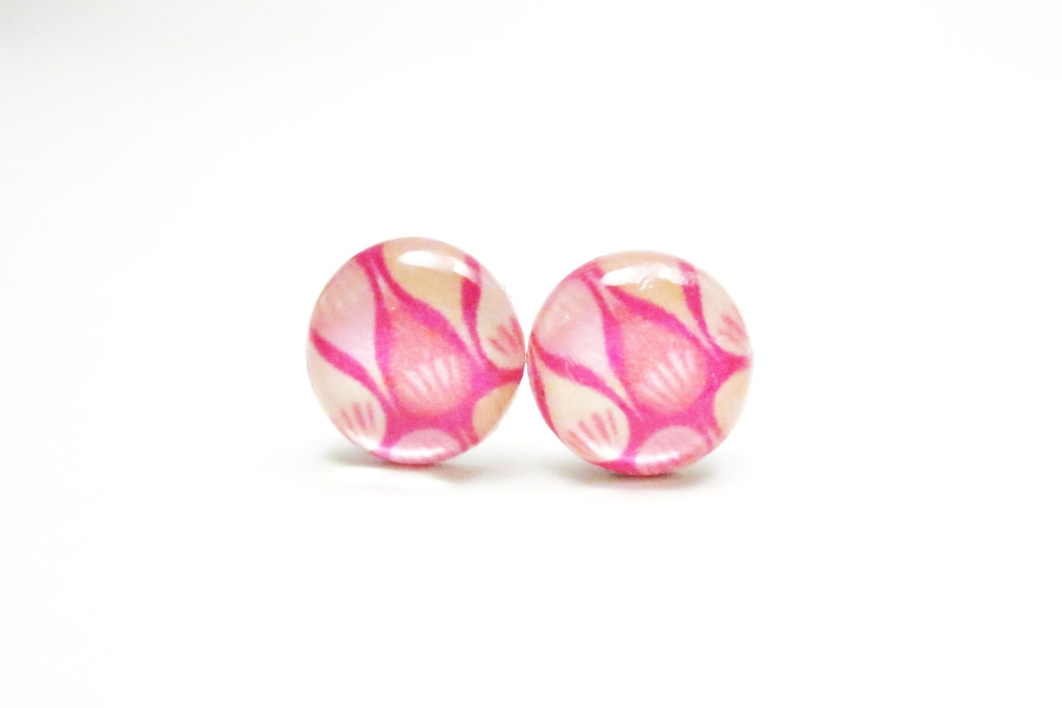BETSY - Tiny Pink Earrings by hopestarbound