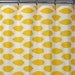 Pair of Rod Pocket Curtains in Corn Yellow and White Chipper Ikat print