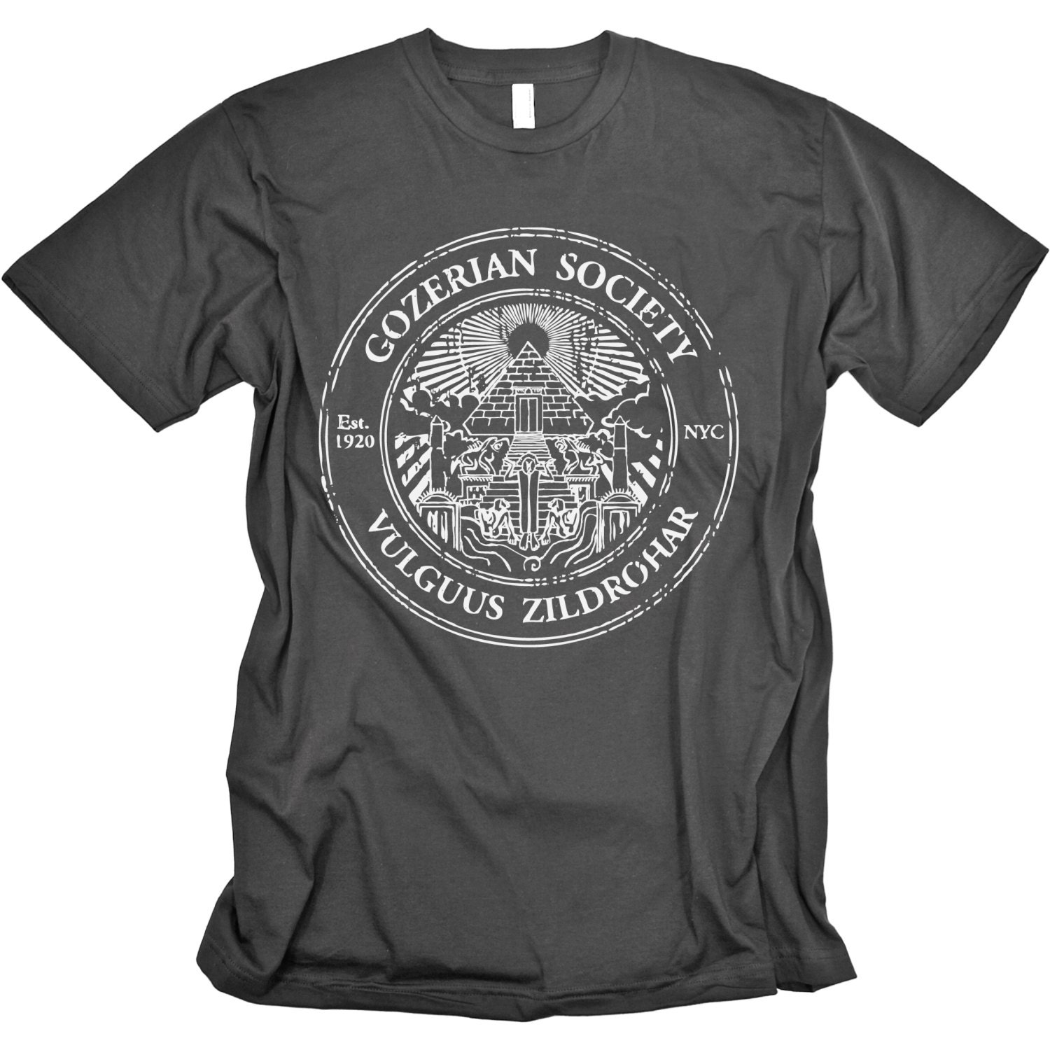 Ghostbusters Gozerian Society (asphalt) MENS American Apparel Tshirt
