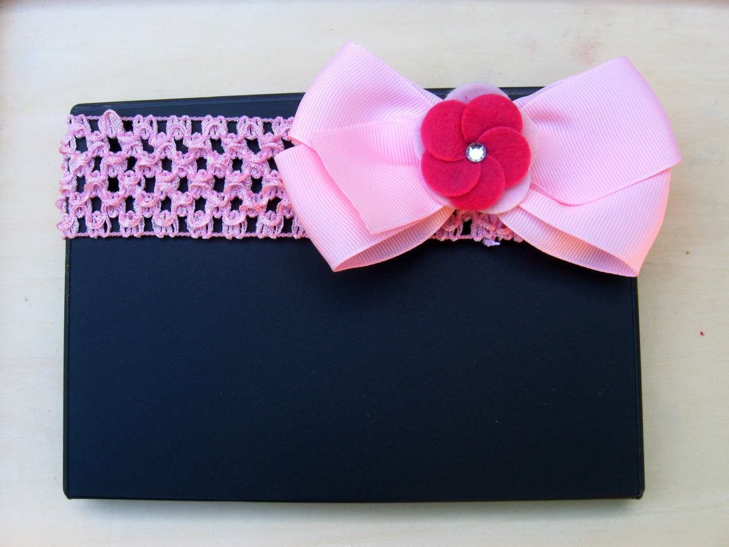 Baby Headband, Baby Girl Headband, Baby Felt Flower Headband, Toddler Headband,  Pink Baby Headband, Baby Hair Bow
