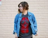 Plaid Skull Tee