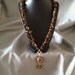 Moroccan design Tiger eye necklace gold plated component