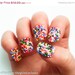 SALE Candy Sprinkles Nails, Bubblegum Gumball Artificial Short 3D Fingernails