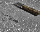 Jasper and Swarovski Crystal Goddess Pendulum