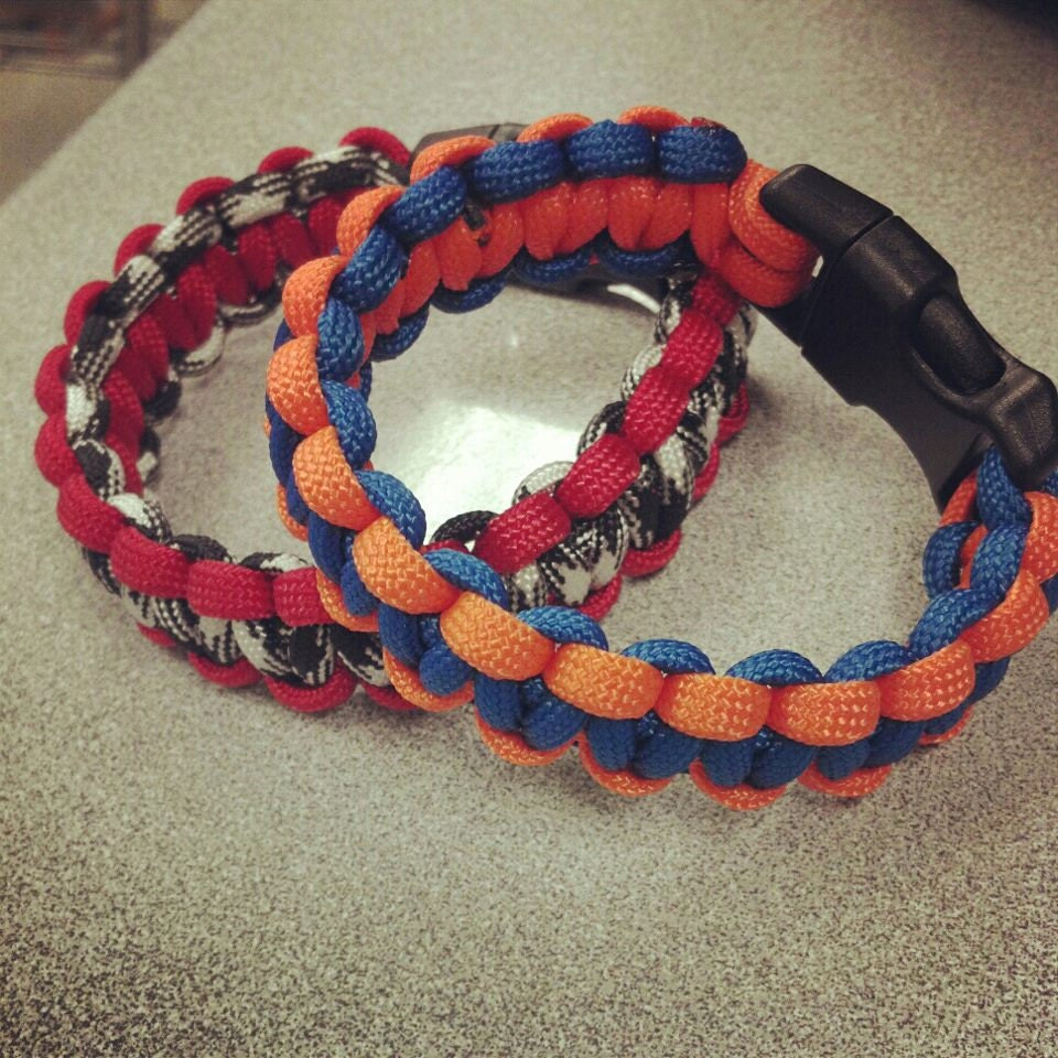 Auburn and Alabama Paracord Bracelets