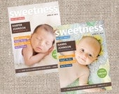 Modern Magazine Cover Style - Christian Birth Announcement