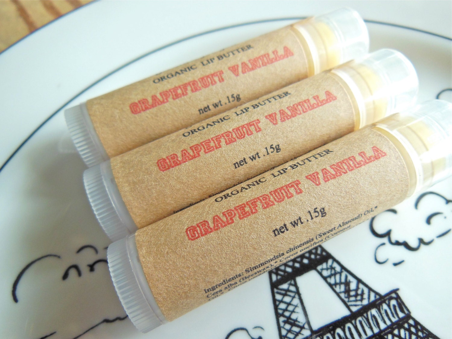 ORGANIC Grapefruit Vanilla Lip Butter... certified organic