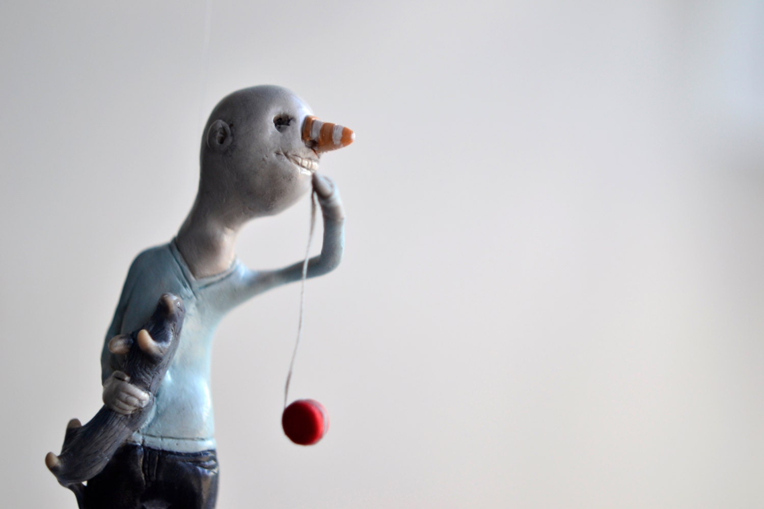 Hanging sculpture - Mr. Clemens and his best friend.