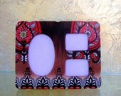 Beaded Fabric Picture Frame, Embellished With Beads, Southwestern Decor, Easel Frame