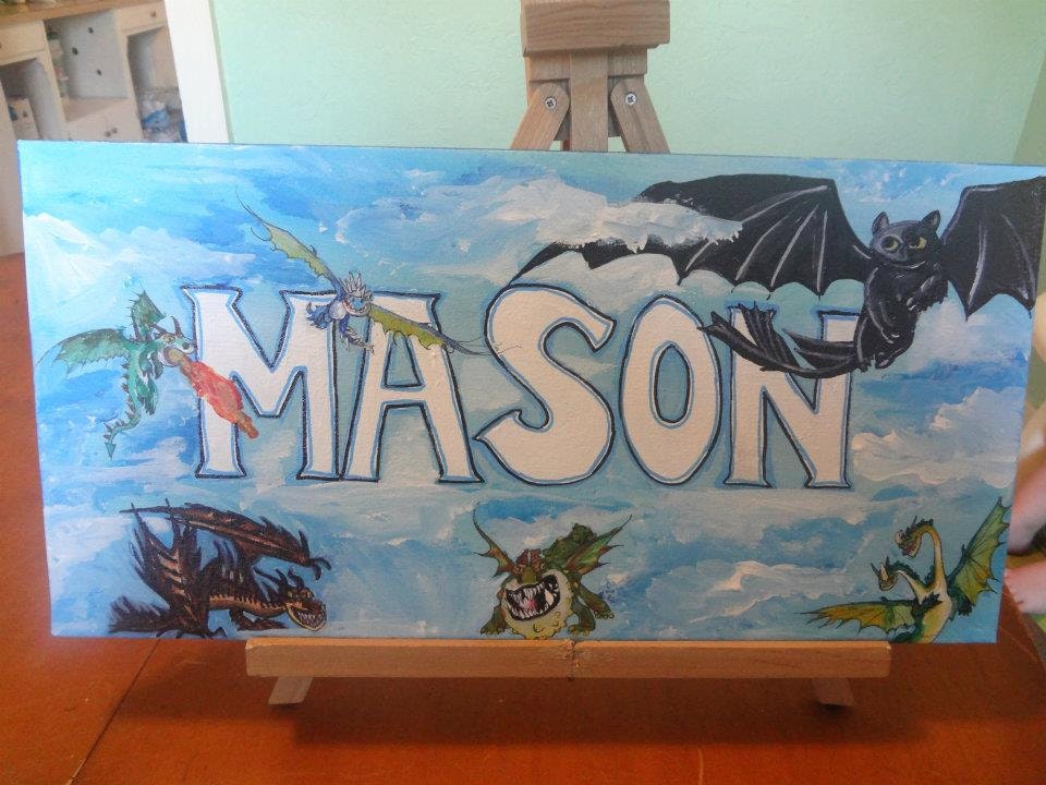 custom personalized name canvas