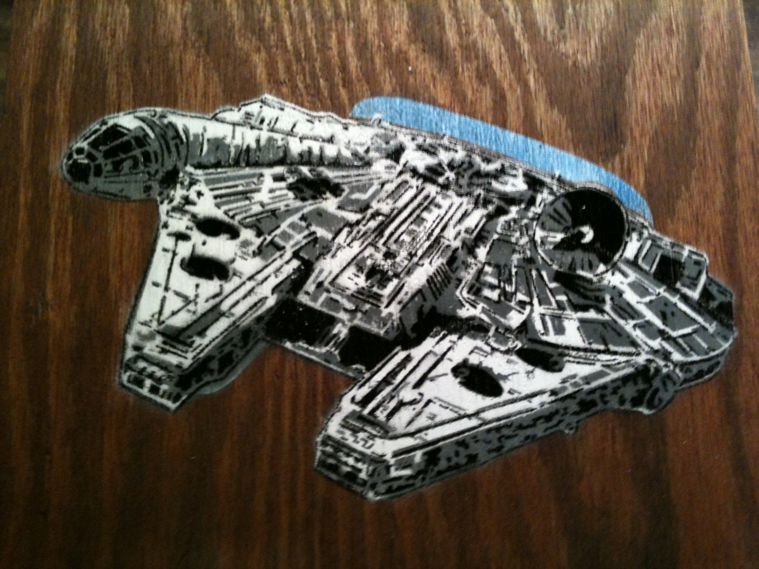 Items similar to Millennium Falcon Stencil On wood on Etsy