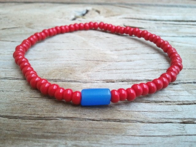 Blue tube bracelet