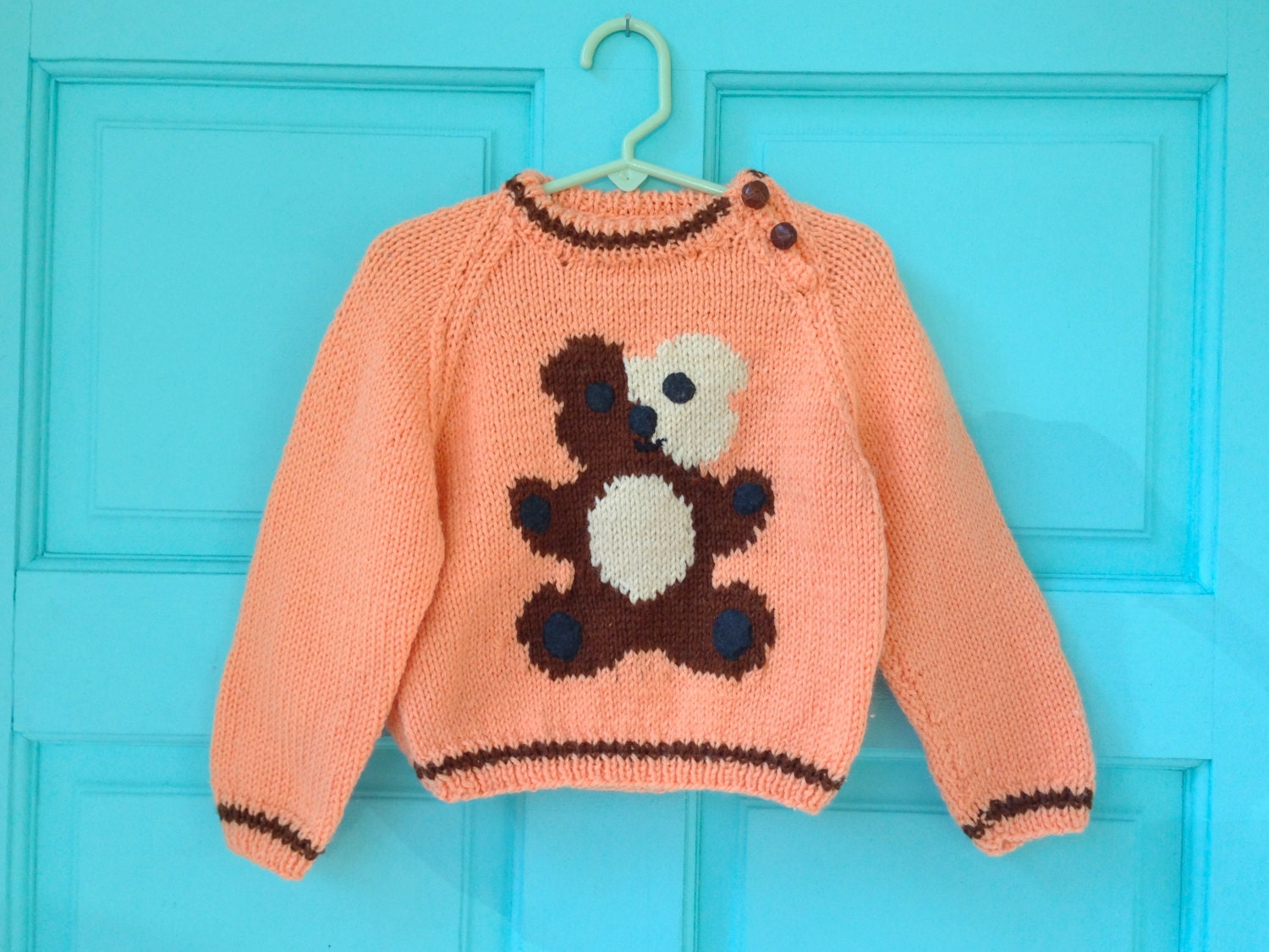 Vintage Funky Bear Handmade Sweater - StorybookRetro