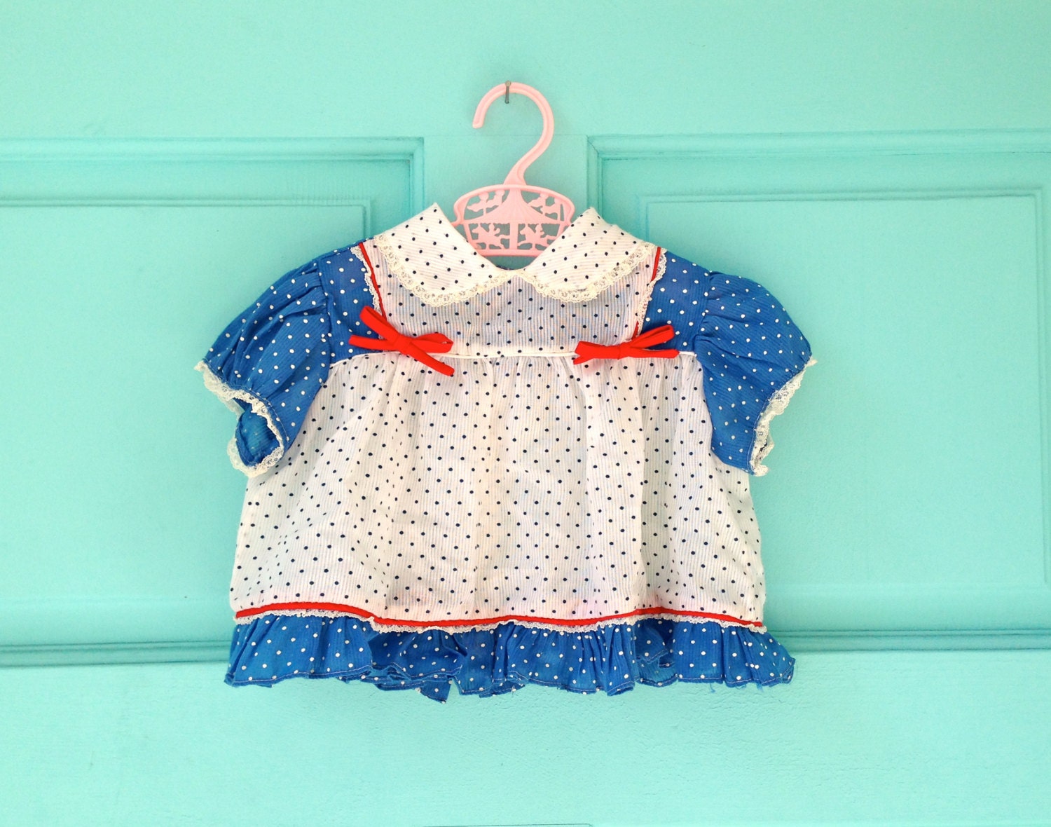Vintage Strawberry Shortcake Dotted Infant Top 3-9 Months