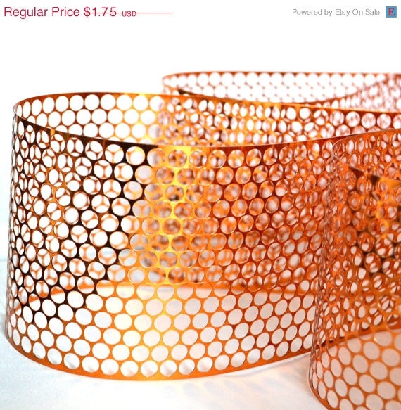 Sale SALE 2 Yards Bronze Punchinella Sequin Waste Trim for Mixed Media Artists