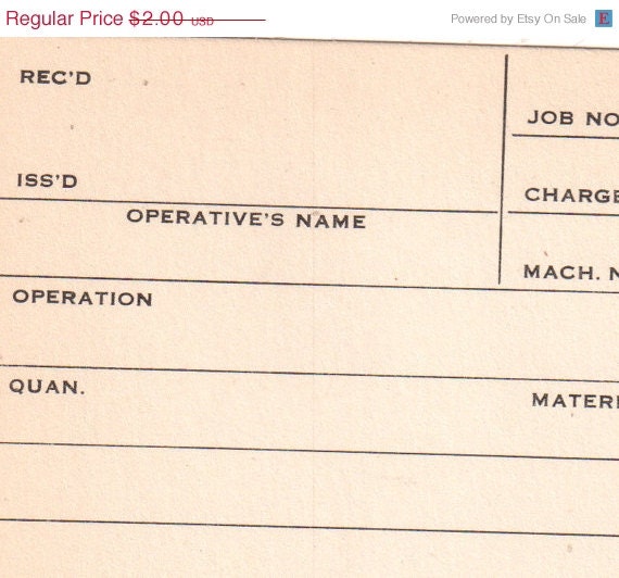 Sale Manilla Inventory Card Military - Set of 25 - Altered Art, DIY Art Journal, Scrapbook Tags