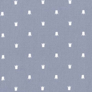 Let's Pretend Fabric - Sarah Jane for Michael Miller - When I Am King in Grey - Half Yard