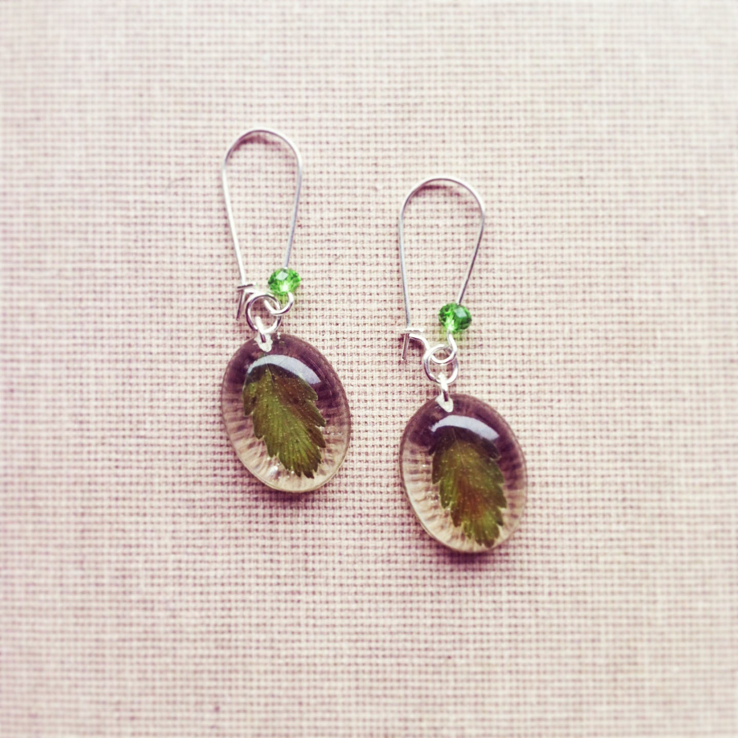 Real Green Leaves Resin Earrings Resin Jewelry Resin Earrings Nature Inspired Jewelry Botanical Jewellery Rustic Jewelry OOAK