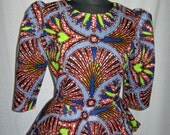 African Wax Print Peplum Top 4
