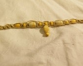 Tan Beaded Hemp Necklace