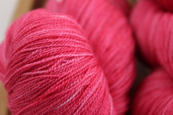 Stellar Lace - Azalea, hand-dyed, 2-ply merino/silk 1085 yds