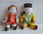 Vintage Bisque Pair Asian Dolls