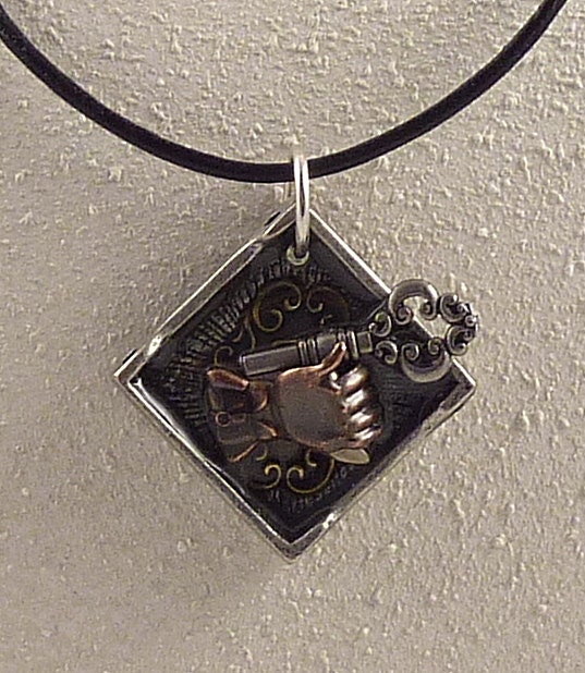 Pewter and Resin Pendant