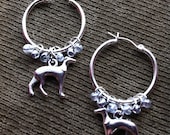 Greyhound or Whippet Hoop Earrings