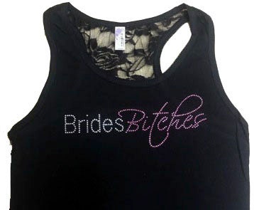 Bridesmaid Tank Top. Brides Bitches Tank Top. Half Lace Back Tank Top. Bridal Party Shirt. Wedding Clothing.