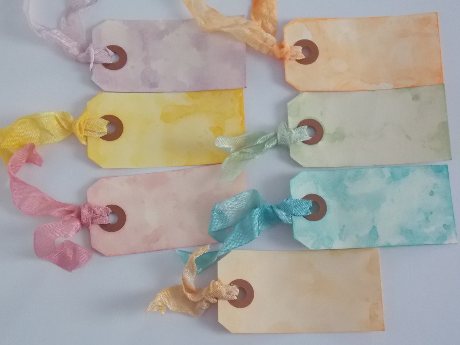 Set of 50 Any Color Any Size Stained Tags Wedding Favors Seating Charts Gift Tags Price Tags Shabby Chic Wedding