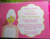Spa Invitation-Spa Party Invitation-Printable Spa Invitation-Spa-Pamper-Makeover Invitation-Makeover-Spa Birthday-Spa Invite