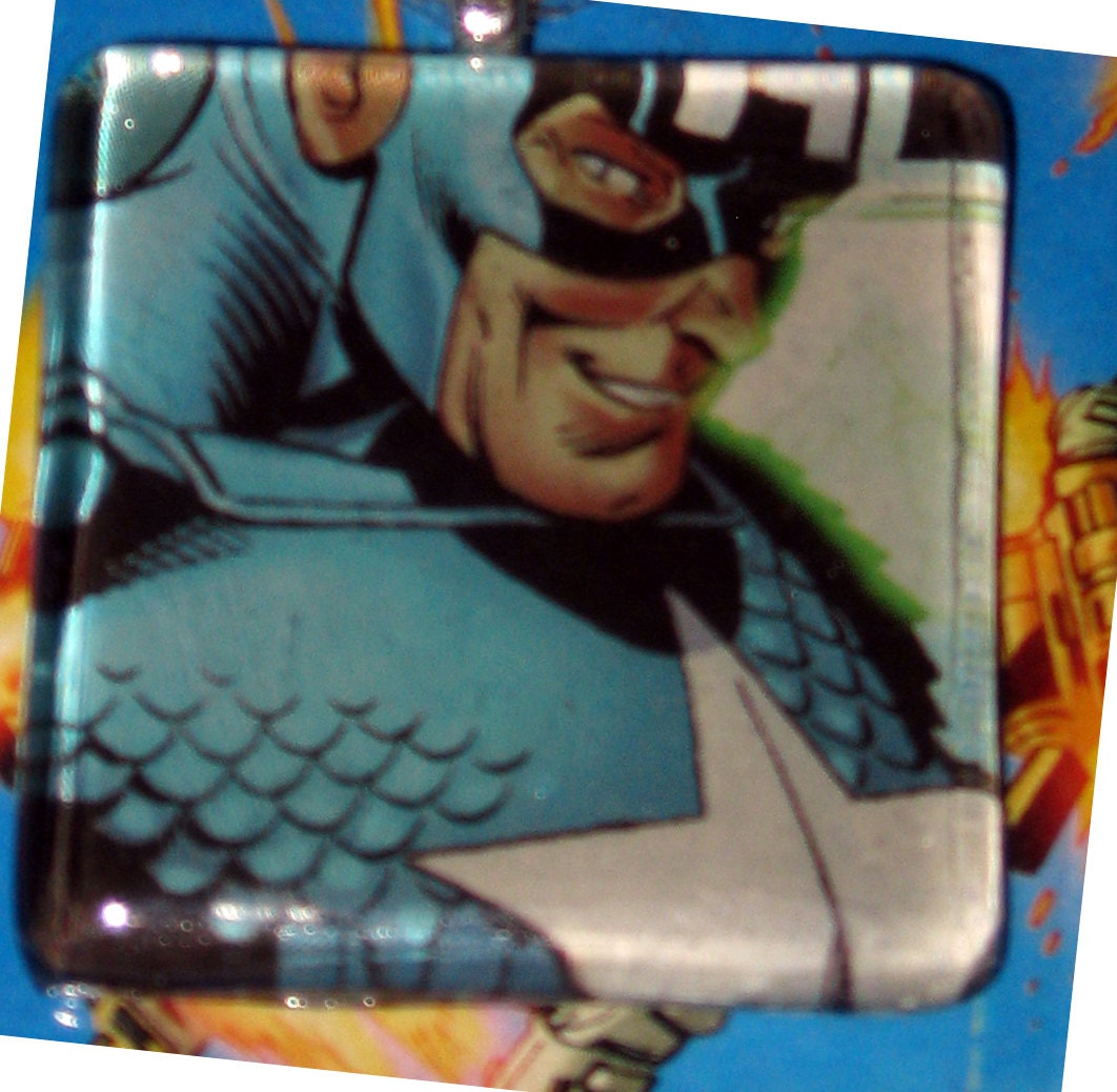 Avengers Captain America Steve Rogers Glass Pendant