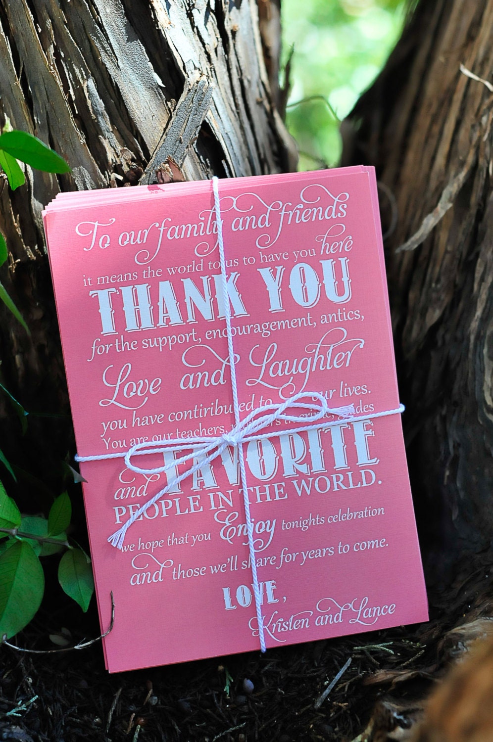 5x7 Wedding Thank You Card Printed